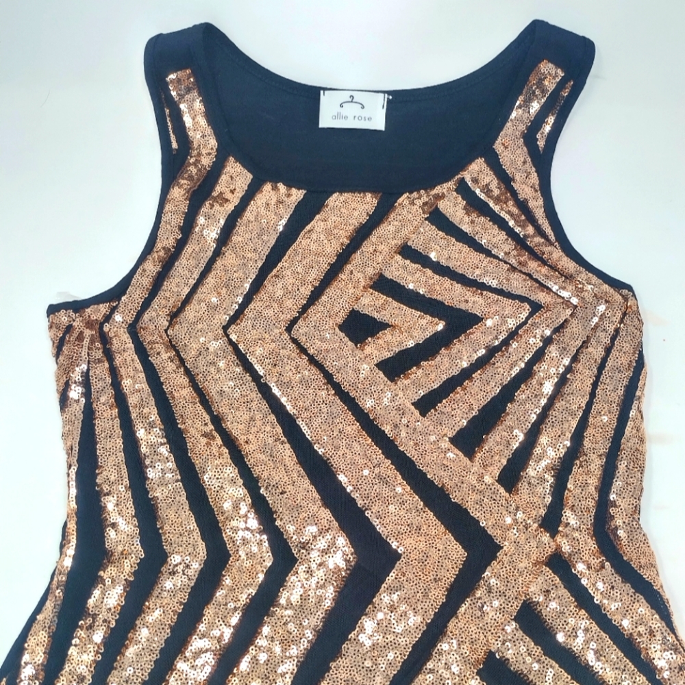 Rose Gold Sequin Tank Top
